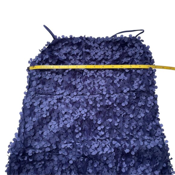 NWT By Anthropologie 3D Floral Embellished Mini Dress Navy Blue Size XS - Picture 8 of 9